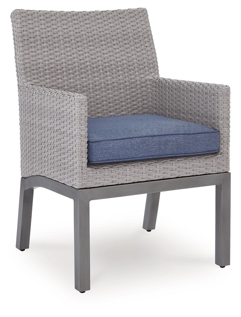 Half Moon Beach - Arm Chair With Cushion (Set of 2) - Blue / Gray - R&R Furniture Gallery (Fountain Valley, CA)
