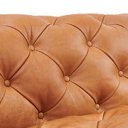 Dexter - Transitional Camel Full Italian Leather 3-Seat Sofa — view 5
