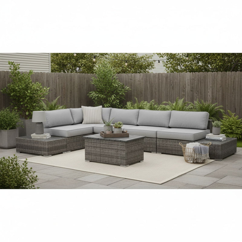 Stylish Entertainment Sectional Set, Outdoor Living - R&R Furniture Gallery (Fountain Valley, CA)