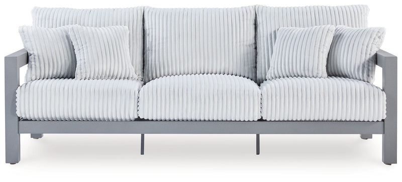Hurley Park - Sofa With Cushion - Gray - R&R Furniture Gallery (Fountain Valley, CA)
