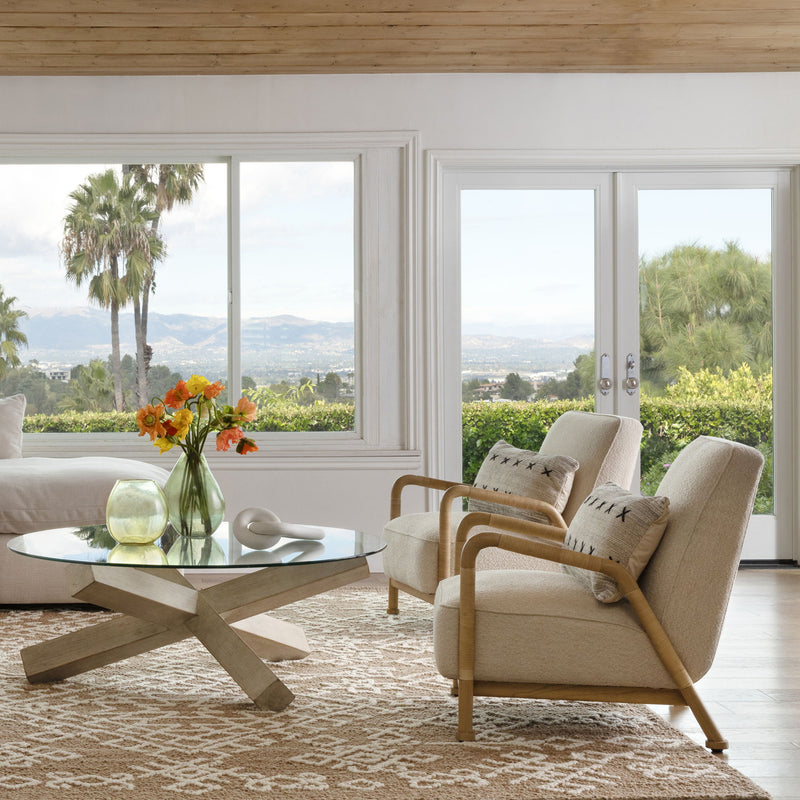 Clyde - Occasional Chair - Ivory And Natural