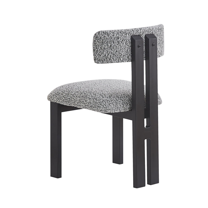 Modern Upholstered Armless Dining Chairs With Metal Legs - R&R Furniture Gallery (Fountain Valley, CA)