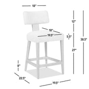 Penny - Round Arched Upholstered Counter Stool (Set of 2) - Travertine Beige - R&R Furniture Gallery (Fountain Valley, CA)