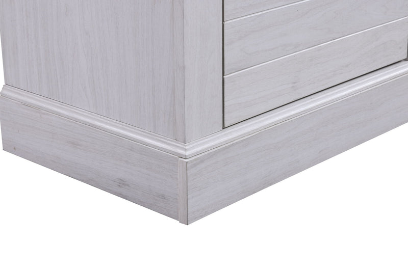 Terra - TV Stand Console With Fireplace - White Walnut - R&R Furniture Gallery (Fountain Valley, CA)
