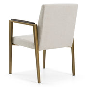 Sanders - Modern Off-White Fabric + Brass Dining Chair — view 5