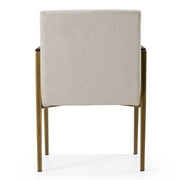 Sanders - Modern Off-White Fabric + Brass Dining Chair — view 4
