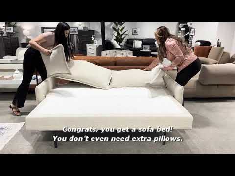 Elisea - Sofa With Sleeper - Beige Fabirc - R&R Furniture Gallery (Fountain Valley, CA)