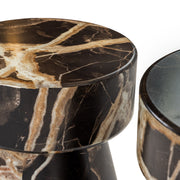Marlow - Modern Faux Marble End Table Set — view 3