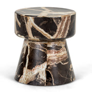 Marlow - Modern Faux Marble End Table Set — view 2