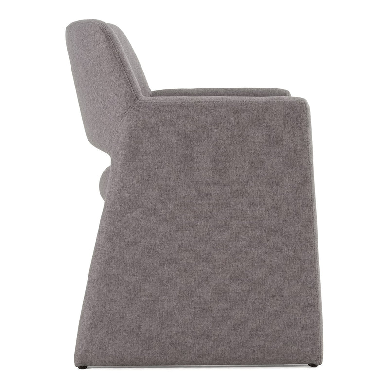 Lasara - Modern Grey Fabric Dining Chair — view 2
