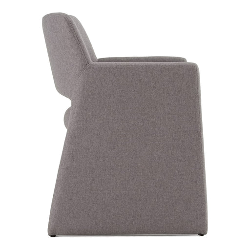Lasara - Modern Grey Fabric Dining Chair — view 2