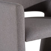 Lasara - Modern Grey Fabric Dining Chair — view 4