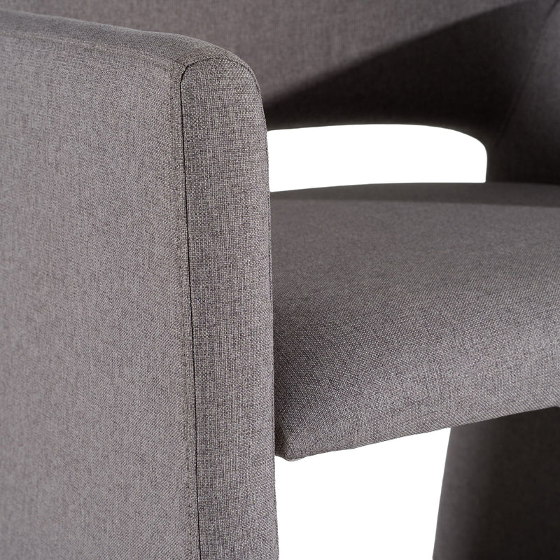 Lasara - Modern Grey Fabric Dining Chair — view 4
