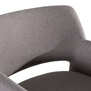 Lasara - Modern Grey Fabric Dining Chair — view 5