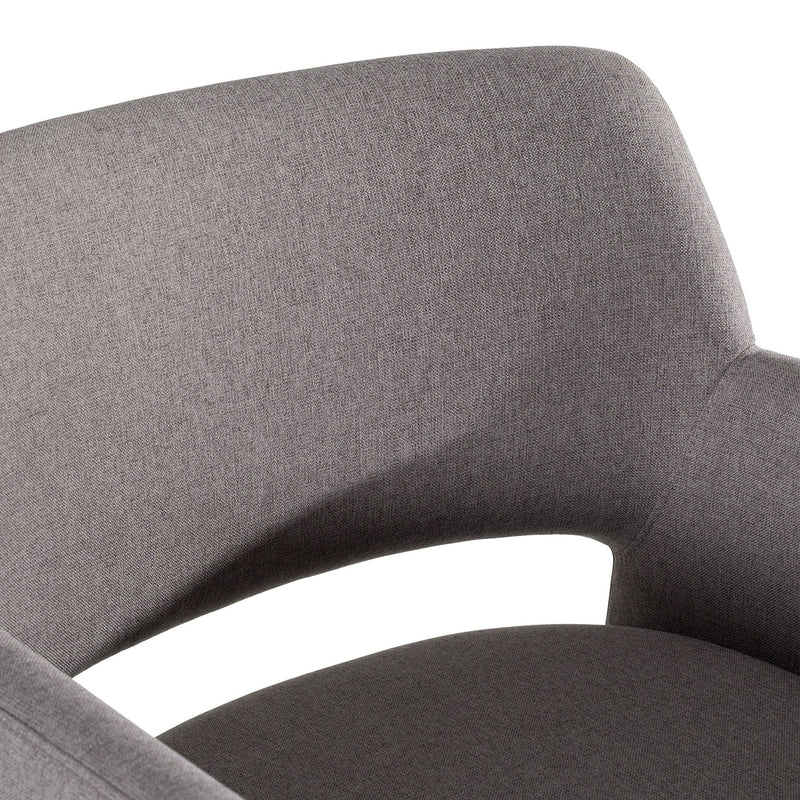 Lasara - Modern Grey Fabric Dining Chair — view 5