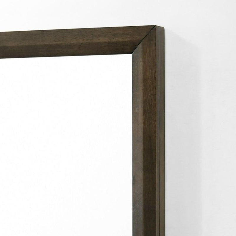Manhattan - Contemporary Brown Oak Mirror — view 4