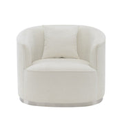Odette - Chair With Pillow - Beige Chenille - R&R Furniture Gallery (Fountain Valley, CA)