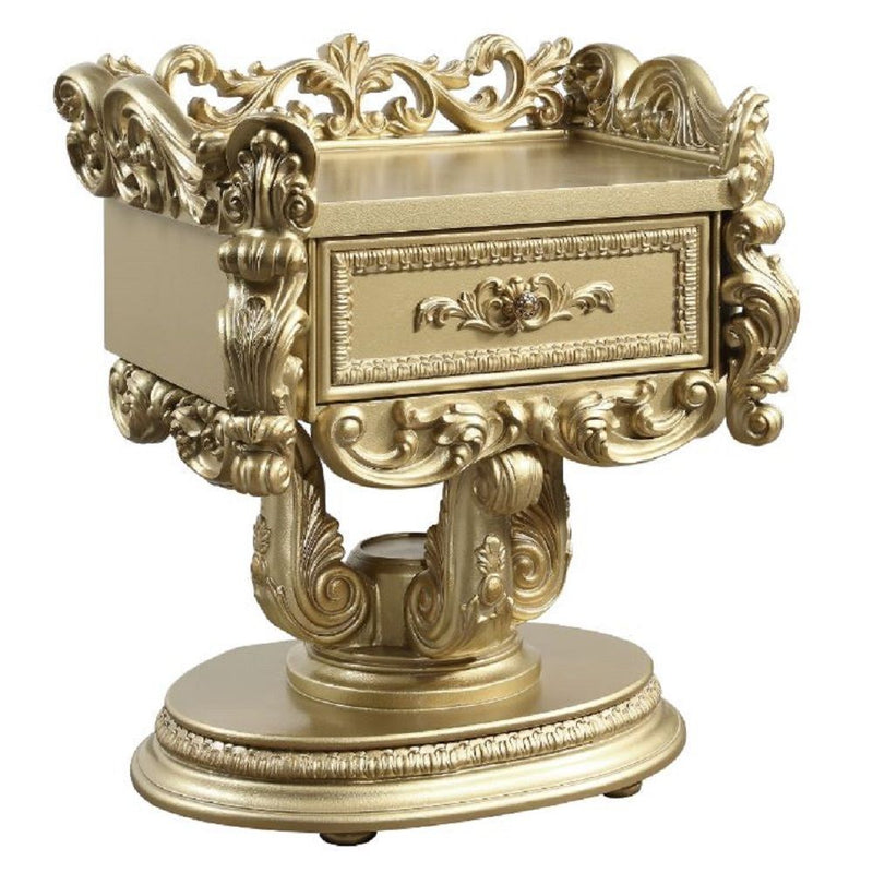 Bernadette - Nightstand - Gold - R&R Furniture Gallery (Fountain Valley, CA)
