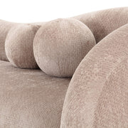 Calico - Contemporary Beige Weave Fabric 3-Seat Sofa — view 3