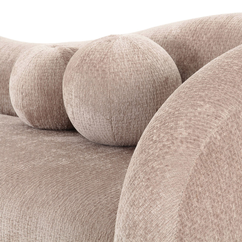 Calico - Contemporary Beige Weave Fabric 3-Seat Sofa — view 3