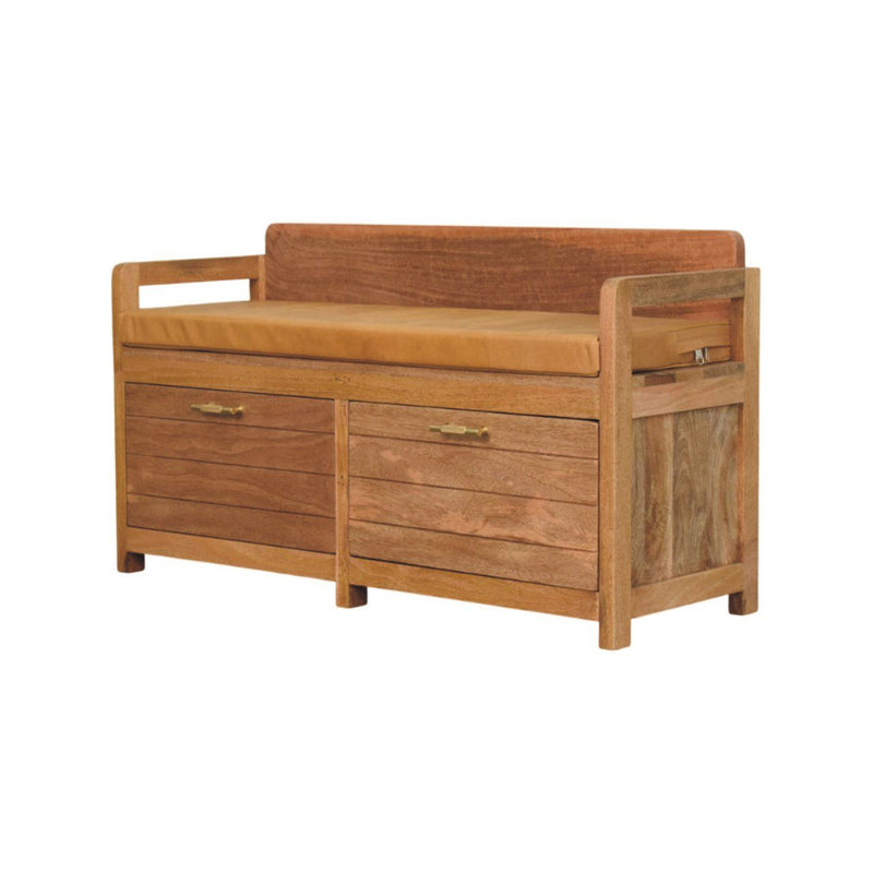 Oxford - 2 Drawer Storage Bench - Beige - R&R Furniture Gallery (Fountain Valley, CA)