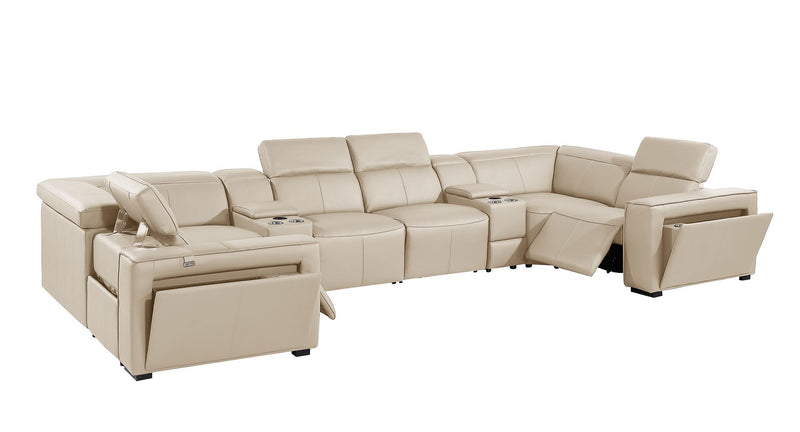 1224 - 8-Piece U-Shaped Sectional Sofa In With 2 Power Recliners & Power Headrests