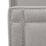 Elle - Wingback Upholstered King Bed - Silver Gray - R&R Furniture Gallery (Fountain Valley, CA)