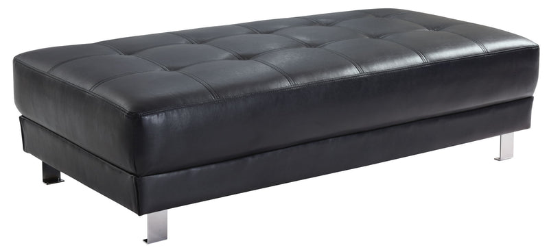 Upholstered contemporary ottoman for living rooms by Glory Furniture, showcasing a plush, modern design with soft fabric upholstery.