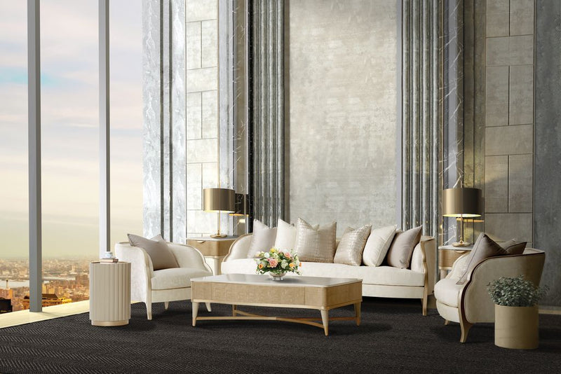 Malibu Crest - Chair - Cloud White / Chardonnay - R&R Furniture Gallery (Fountain Valley, CA)