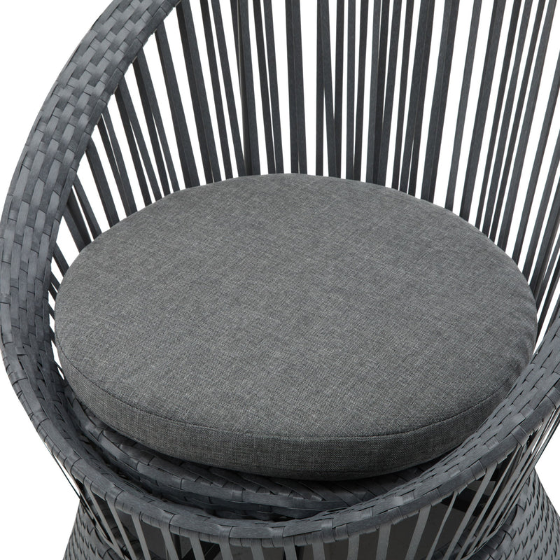 Modern Swivel Wicker Lounge Chair With Round Design - R&R Furniture Gallery (Fountain Valley, CA)