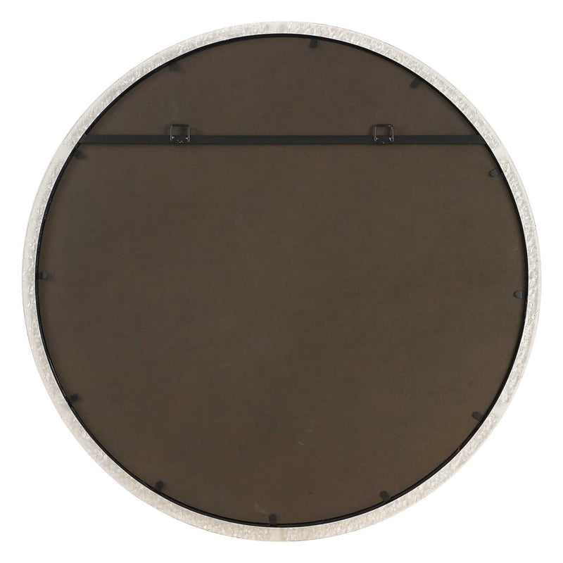 Crystalline - Round Mirror - White