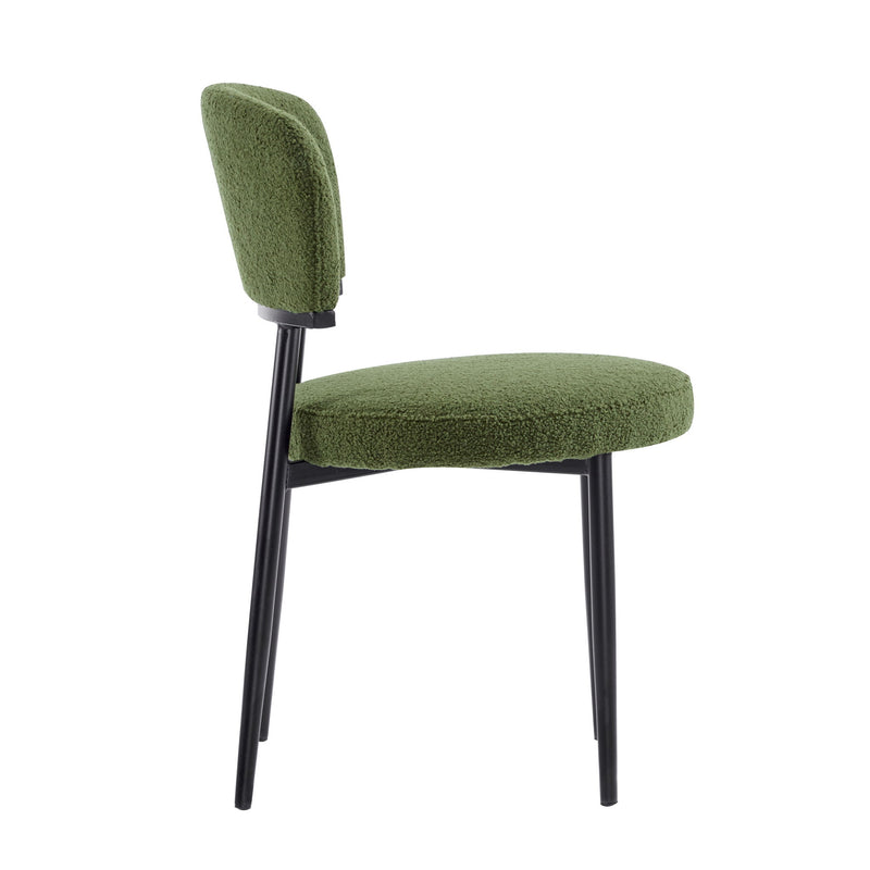 Upholstered Dining Chair (Set of 2) - Green Fabric - R&R Furniture Gallery (Fountain Valley, CA)
