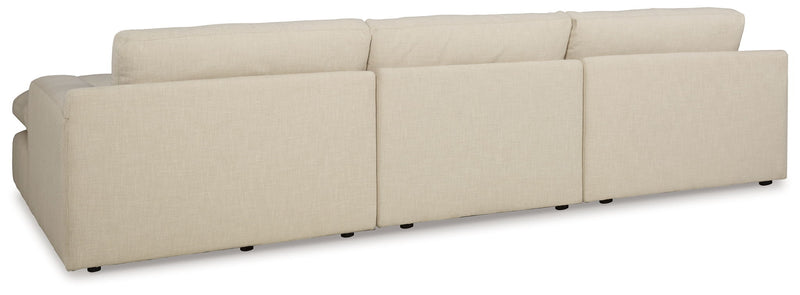 Benchcraft Elyza 4-piece sectional set with plush fabric cushions and modern design for stylish living room seating.