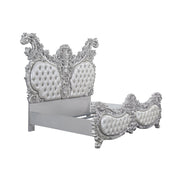 Valkyrie - Eastern King Bed - Synthetic Leather & Antique Platinum - R&R Furniture Gallery (Fountain Valley, CA)