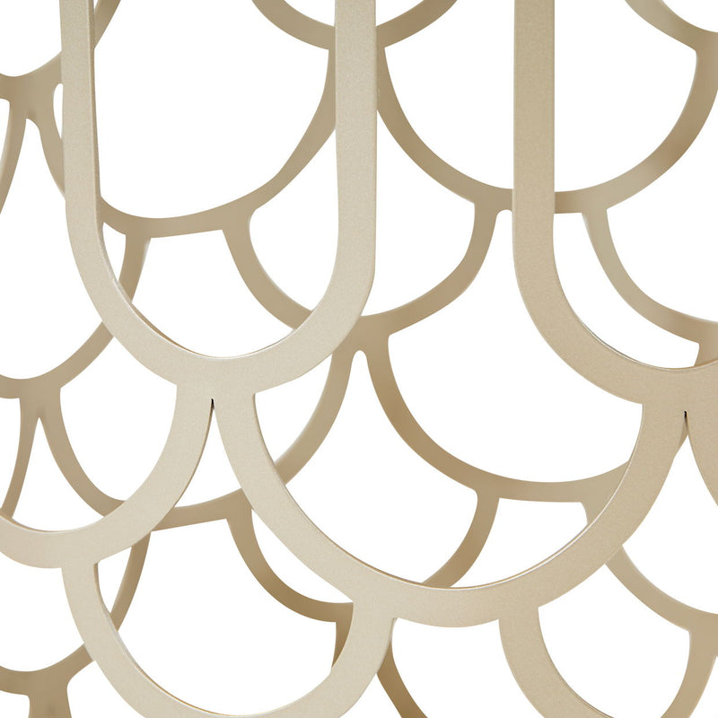 La Marisia - Marble Chairside Table - Creamy Pearl / Champagne - R&R Furniture Gallery (Fountain Valley, CA)