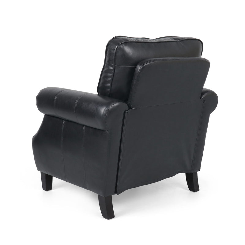 Contemporary Club Chair With Nailhead Trim And Rolled Armrests - R&R Furniture Gallery (Fountain Valley, CA)
