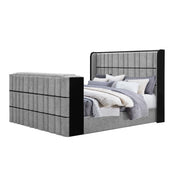 Isaiah - Bed With TV Lift-LED Speakers And Fireplace - R&R Furniture Gallery (Fountain Valley, CA)