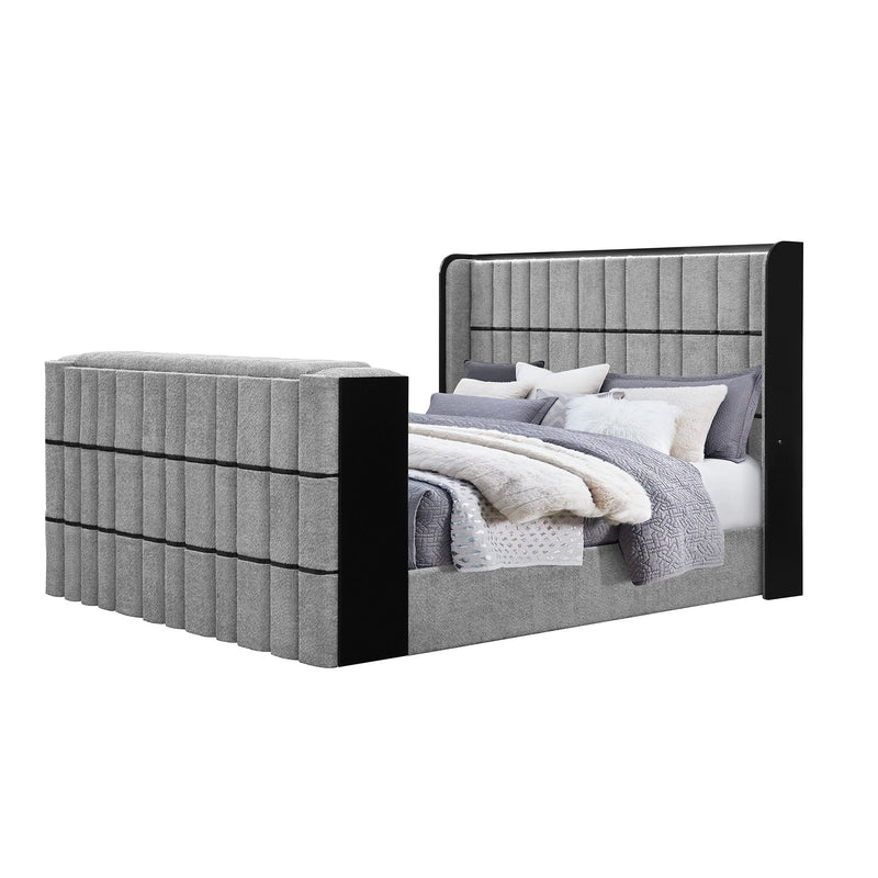 Isaiah - Bed With TV Lift-LED Speakers And Fireplace - R&R Furniture Gallery (Fountain Valley, CA)