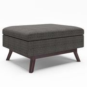 Owen - Upholstered Rectangular Storage Ottoman - R&R Furniture Gallery (Fountain Valley, CA)