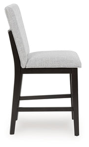 Neymorton - Upholstered Barstool (Set of 2) - Dark Grayish Brown - R&R Furniture Gallery (Fountain Valley, CA)