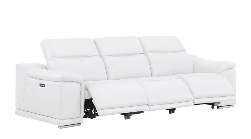 2679 - Power Reclining Sofa, Console Loveseat & Chair Set In Genuine Leather (6 Recliners)