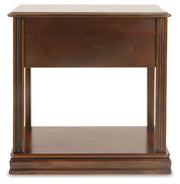 Breegin - Chair Side End Table - Removable Tray - Brown - R&R Furniture Gallery (Fountain Valley, CA)