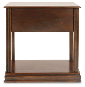 Breegin - Chair Side End Table - Removable Tray - Brown - R&R Furniture Gallery (Fountain Valley, CA)