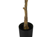52" Tall, Artificial Plant, Rubber Tree, Indoor, Fake, Floor, Greenery, Potted, Real Touch, Decorative - Green / Black - R&R Furniture Gallery (Fountain Valley, CA)