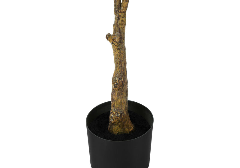 52" Tall, Artificial Plant, Rubber Tree, Indoor, Fake, Floor, Greenery, Potted, Real Touch, Decorative - Green / Black - R&R Furniture Gallery (Fountain Valley, CA)
