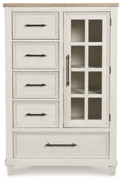 Shaybrock - Door Chest - Antique White / Brown - R&R Furniture Gallery (Fountain Valley, CA)