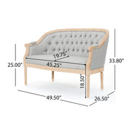 French Country Chesterfield Style Tufted Loveseat - R&R Furniture Gallery (Fountain Valley, CA)