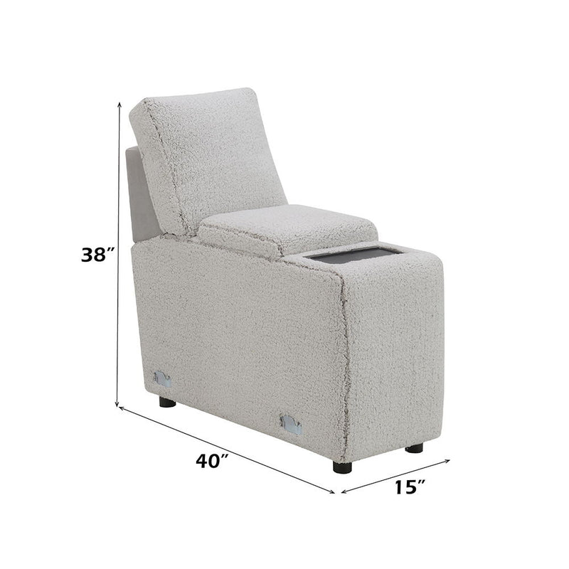 Tarrance - Modular Console With Wireless Charging & USB - Gray - R&R Furniture Gallery (Fountain Valley, CA)