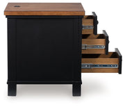 Wildenauer - Chair Side End Table - Brown / Black - R&R Furniture Gallery (Fountain Valley, CA)