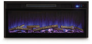 Entertainment Accessories - Fireplace Insert With Faux Birch Log Set - Black - R&R Furniture Gallery (Fountain Valley, CA)